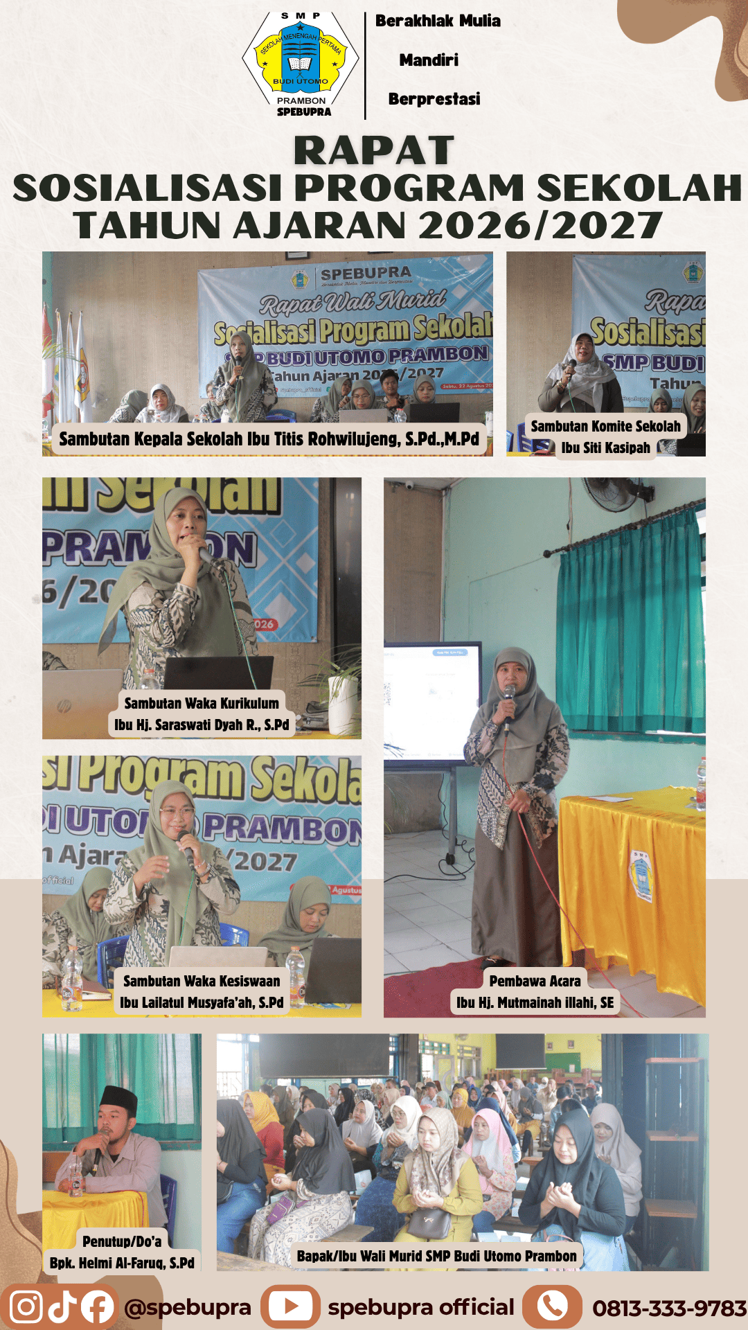RAPAT SOSIALISASI PROGRAM SEKOLAH